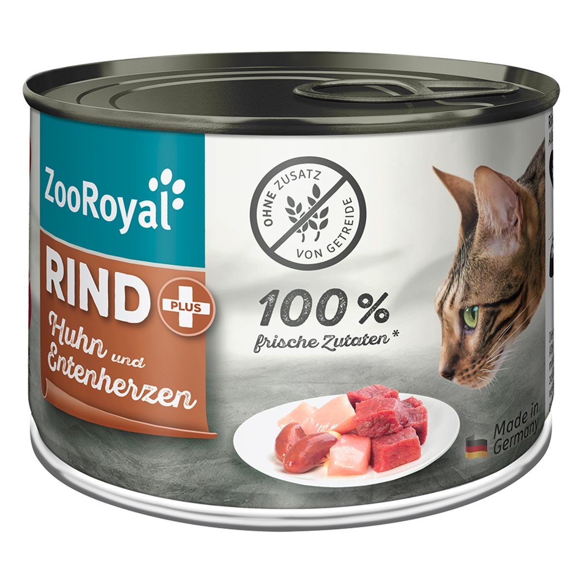 ZooRoyal Rind + Huhn und Entenherzen 12x200g