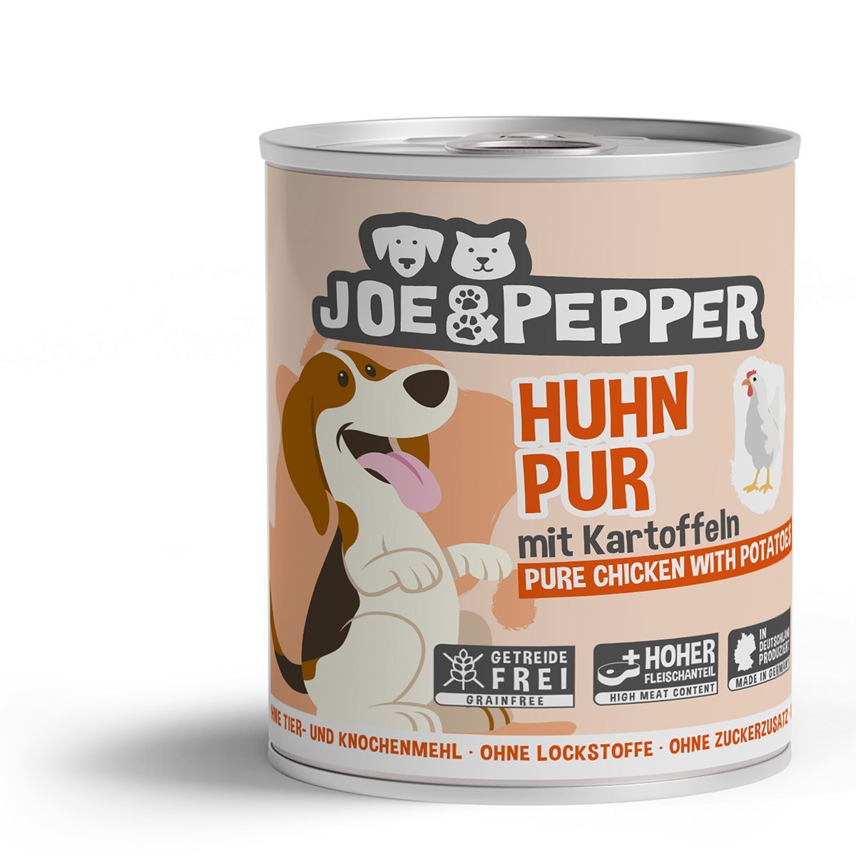 Joe und Pepper Dog Huhn pur mit Kartoffeln 6x800g