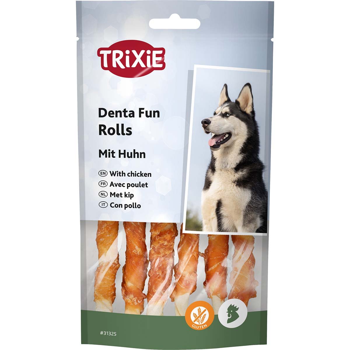 Trixie Hundesnack Denta Fun Rolls mit Huhn 6x12cm