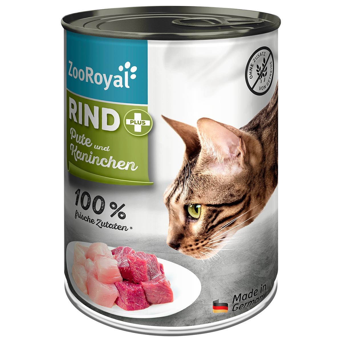 ZooRoyal Katze Rind + Pute und Kaninchen 12x400g