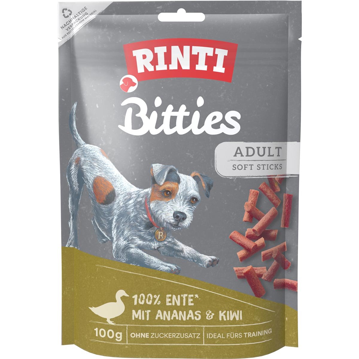 RINTI Bitties Ente mit Ananas und Kiwi 12x100 g