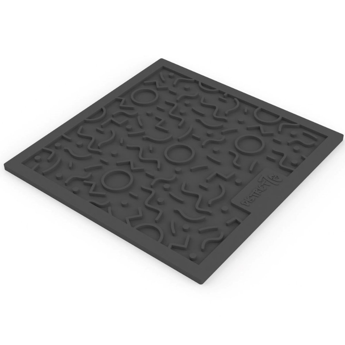 District 70 QUEST Schleckmatte dunkelgrau 28x28 cm