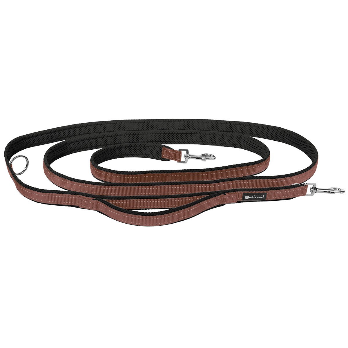 Petlando Outdoor Leine Sicherheitsgriff 3 m mokka L - 300 x 3 cm