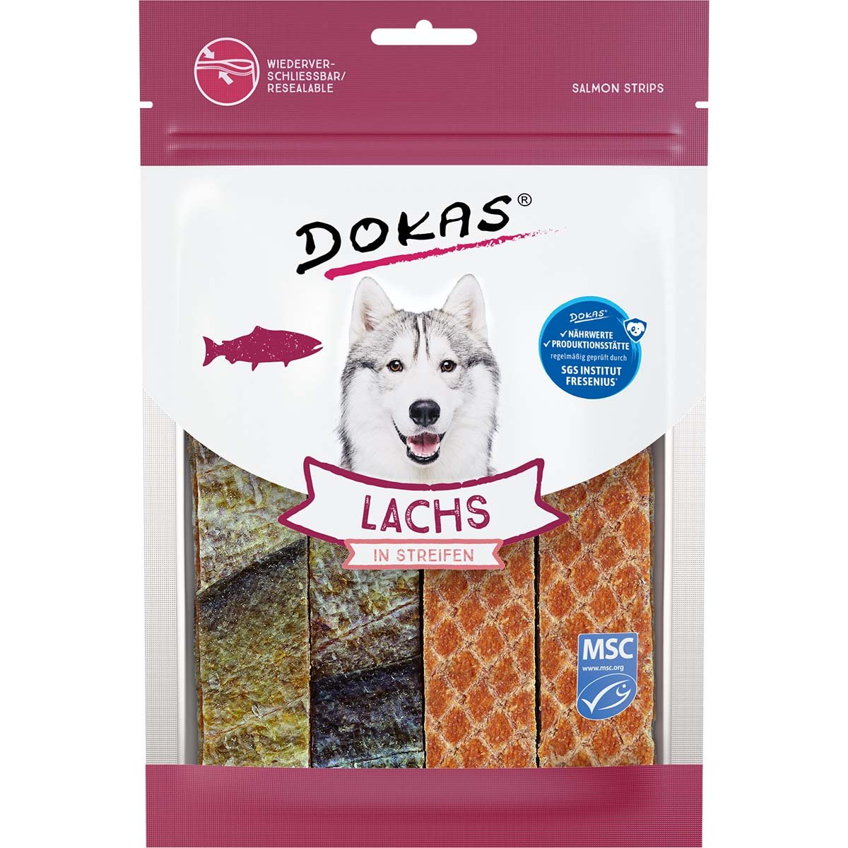 Dokas Lachs in Streifen 100g