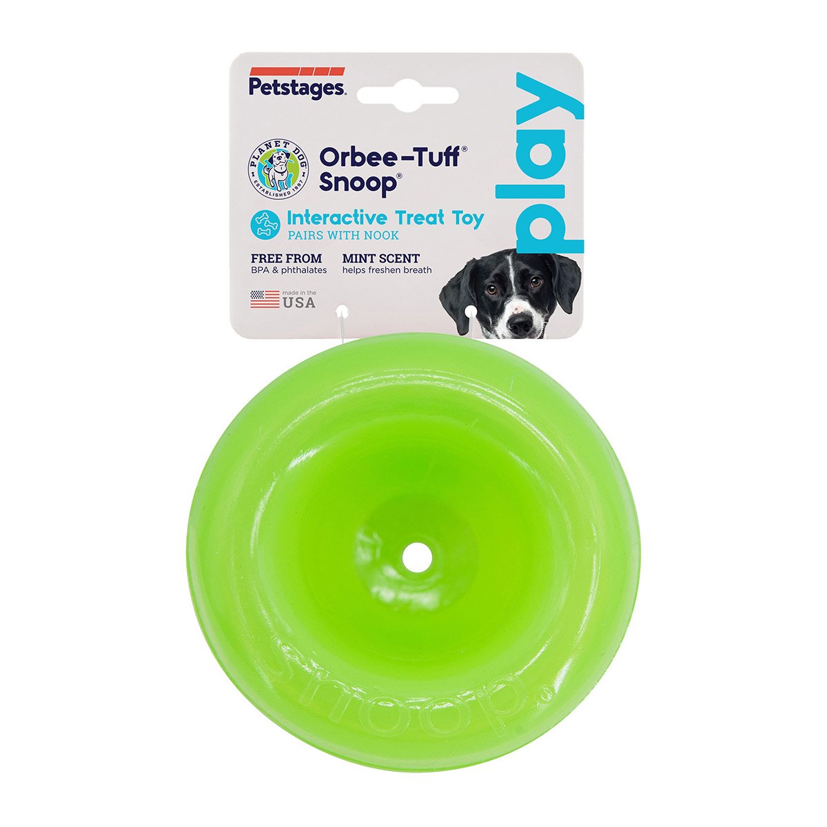 Planet Dog Hundespielzeug Snoop grün für mittlere und große Hunde