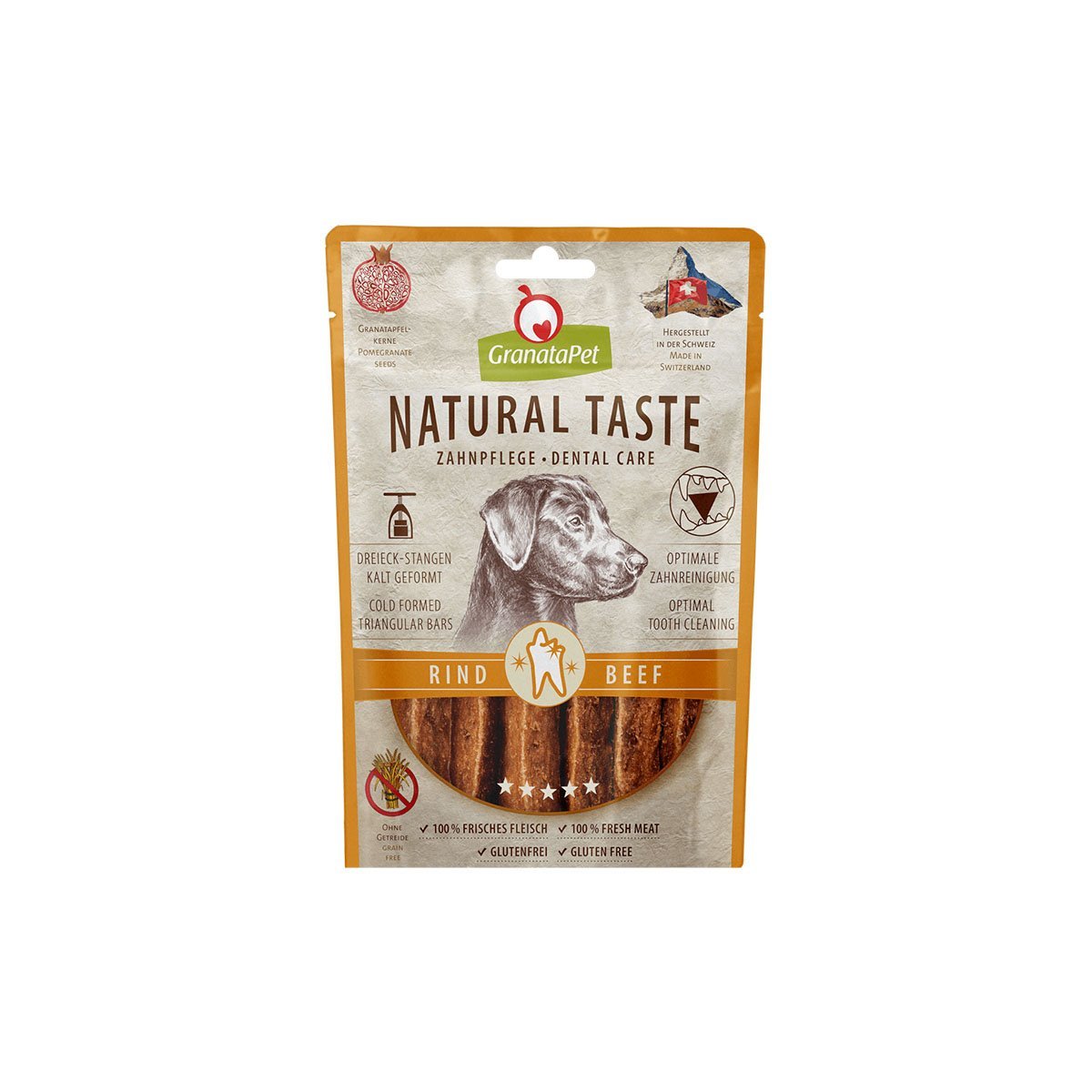 GranataPet Natural Taste Dental Care Rind 5x70g