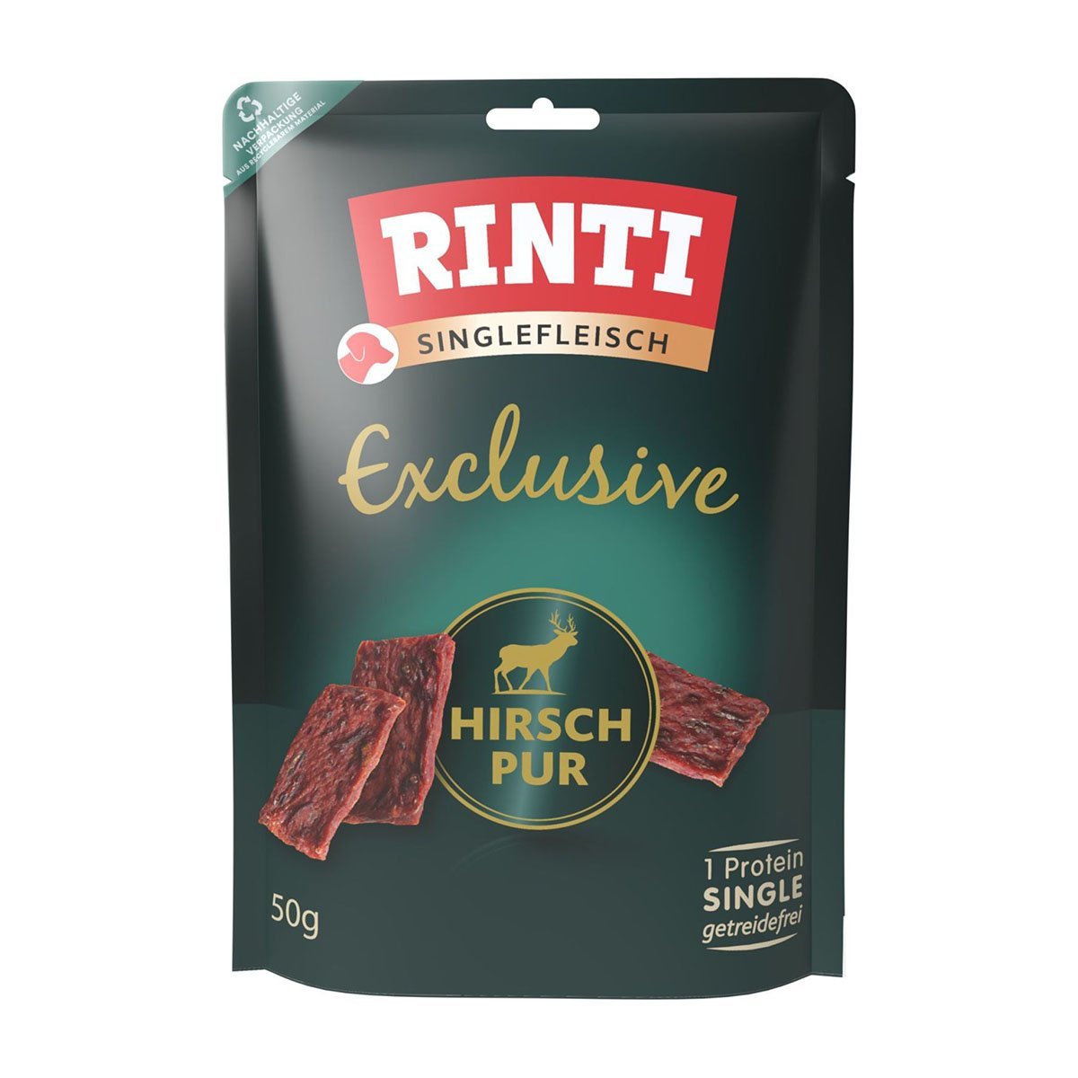 RINTI Exclusive Hirsch pur Snack 6x50 g