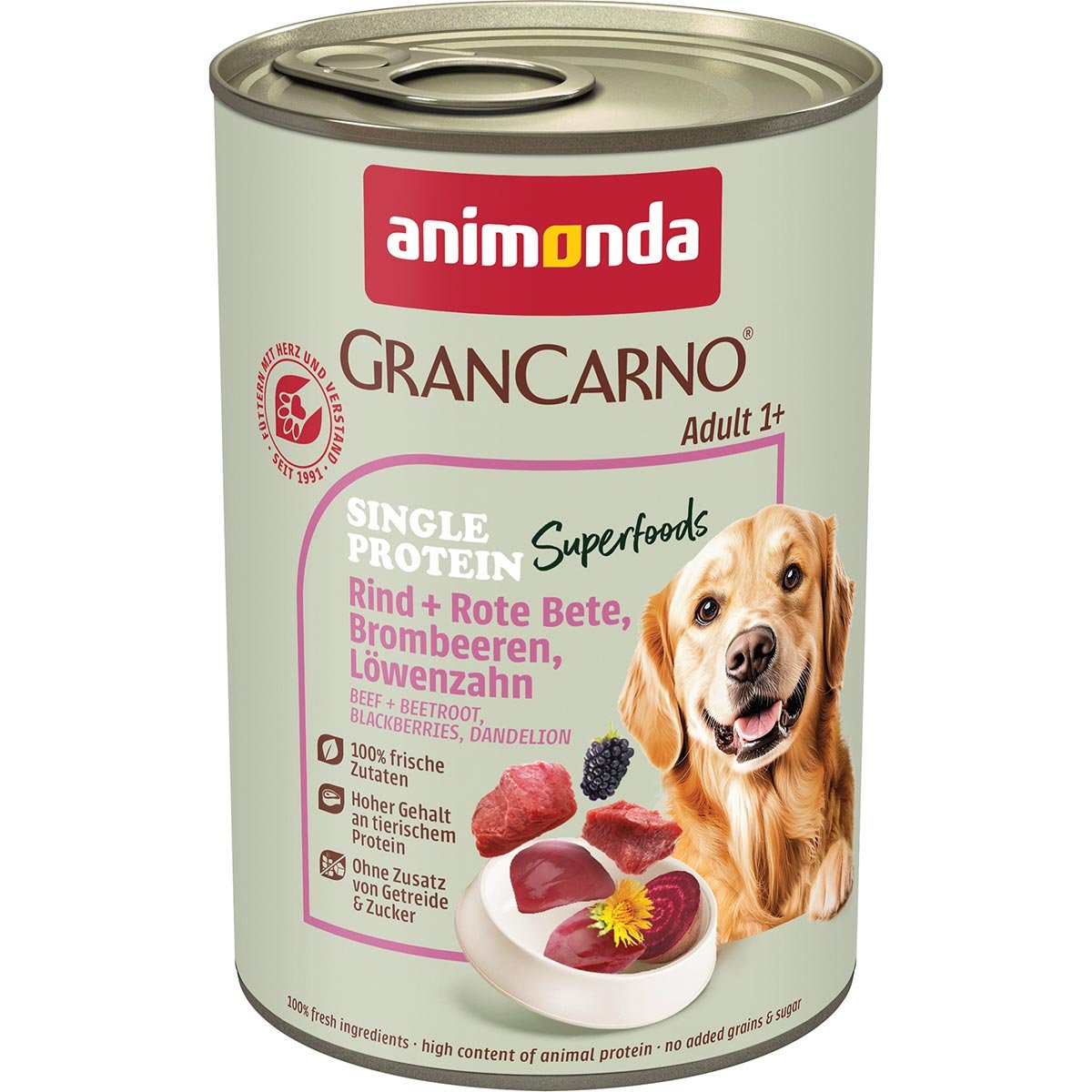 animonda GranCarno Superfoods Adult Rind + Rote Bete, Brombeere 24x400g