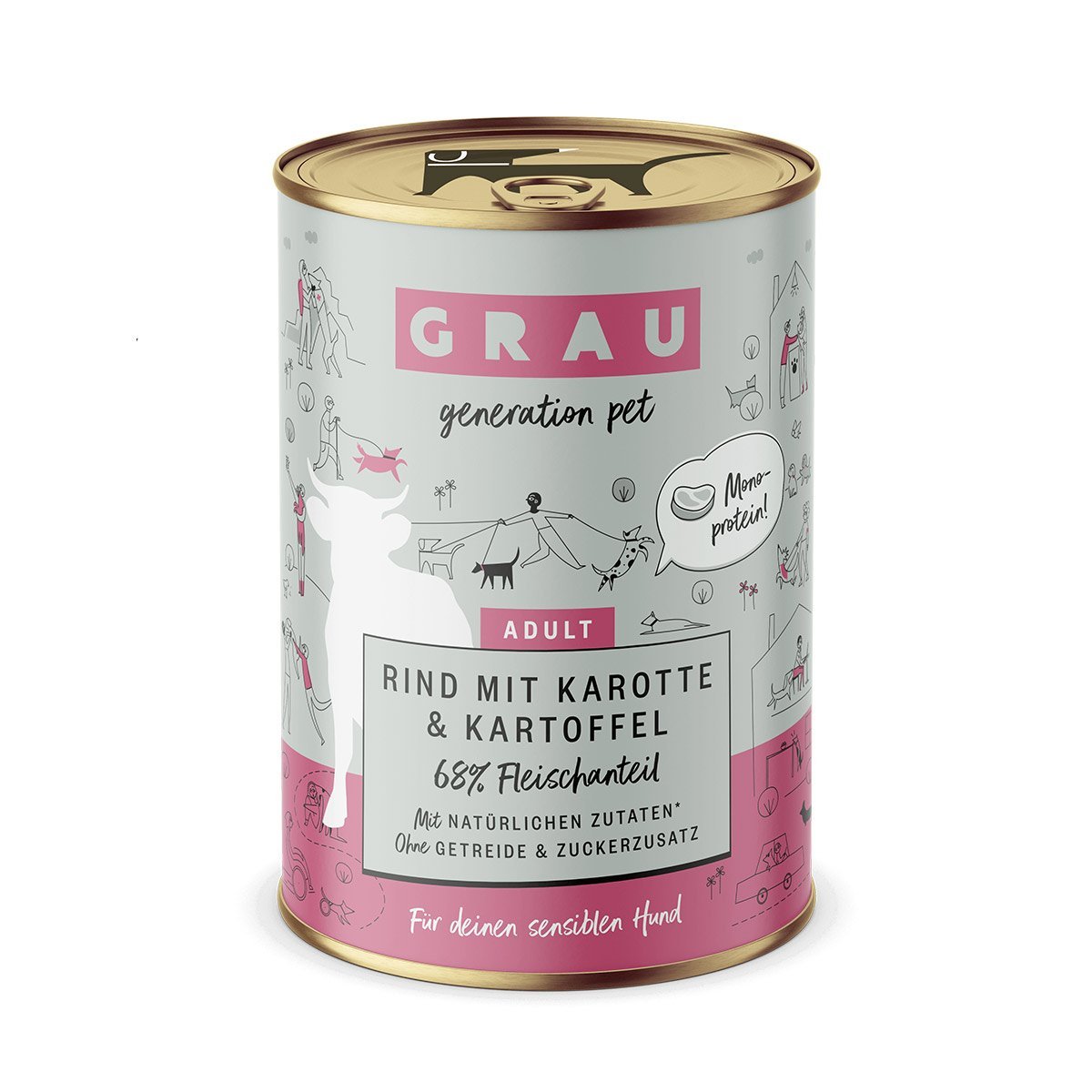 GRAU Rind mit Karotte und Kartoffel 6x400g