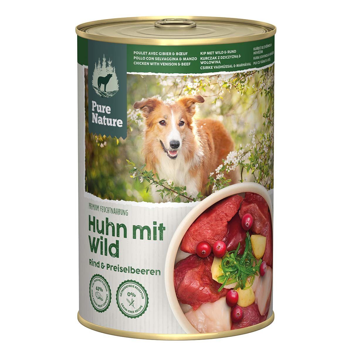 Pure Nature ADULT Huhn mit Wild und Rind 6x400g