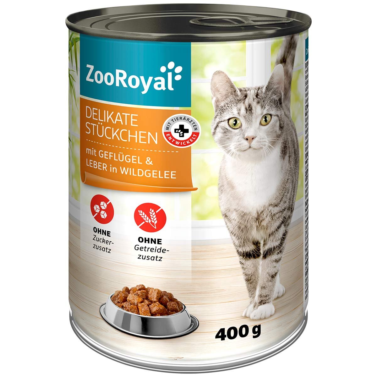 zooroyal.momlikate Stückchen Geflügel und Leber 12x400g