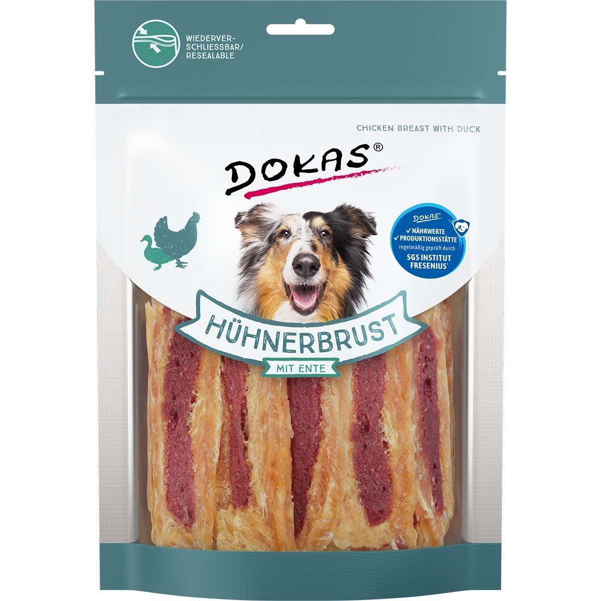Dokas Hundesnack Hühnerbrust mit Ente 2x220g