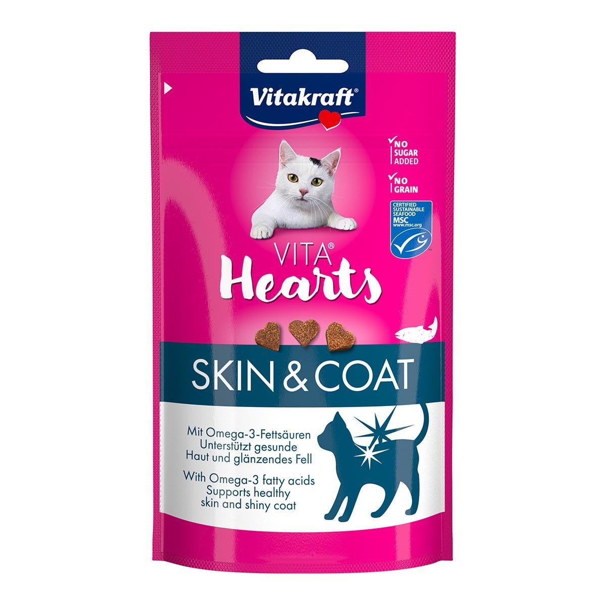 Vitakraft Vita Hearts Skin und Coat Lachs 9x 40g
