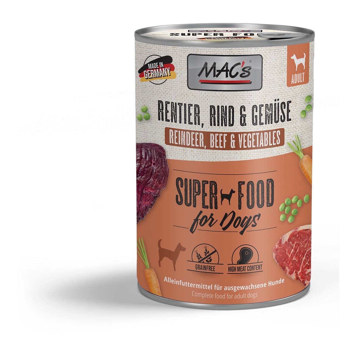 MAC's DOG Rentier, Rind und Gemüse 12x400g