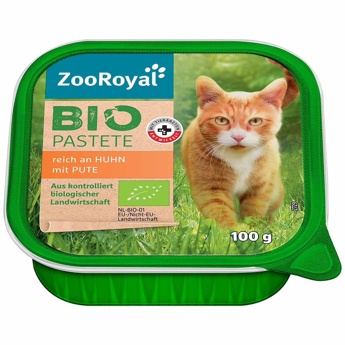 ZooRoyal Bio Pastete reich an Huhn mit Pute 32x100g